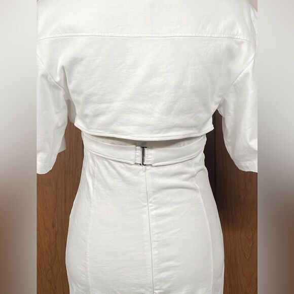 JACQUEMUS White T-Shirt Minidress size S - Picture 10 of 14